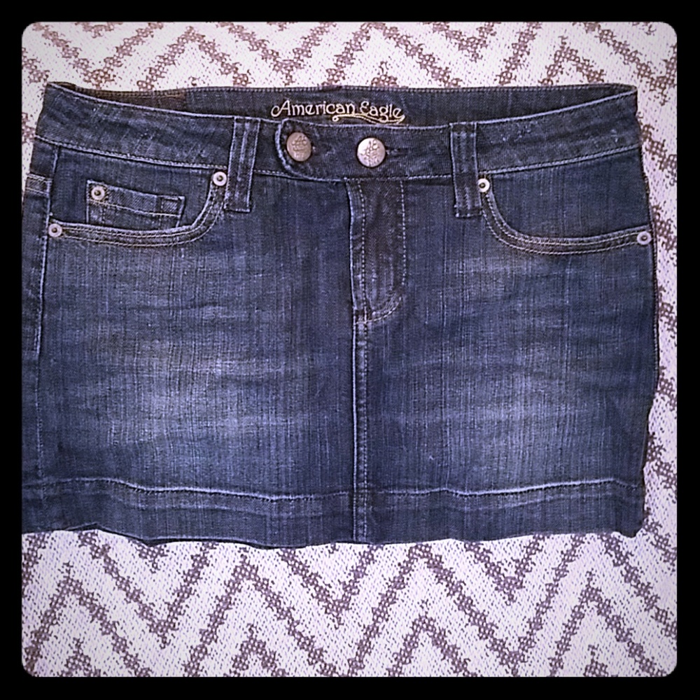 Y2K American Eagle Denim Micro Skirt